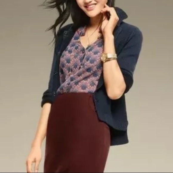 CAbi Pursuit navy sweater cardigan small - Picture 2 of 12